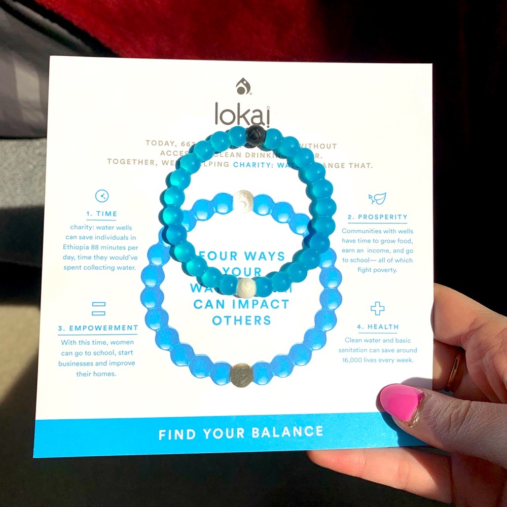 Lokai Authentic Blue Water Bracelet Size Small